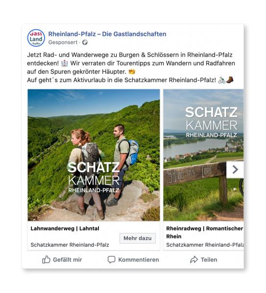 Social Media Advertising im Tourismus - Wander Ads